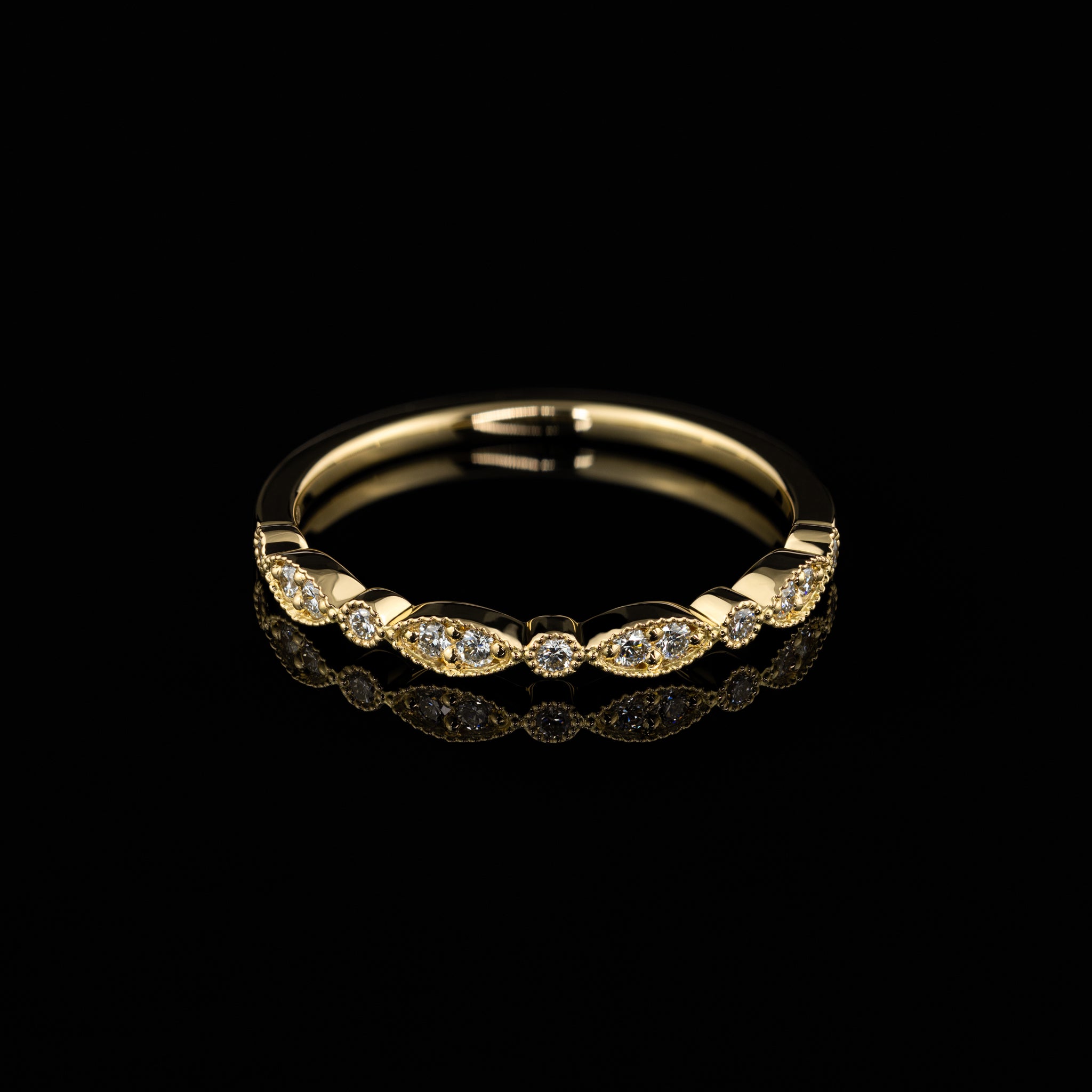 Besonderer Vorsteckring Ehering Liliana,  Vintage, Goldschmiede, Goldzeit in Nürnberg, Gelbgold