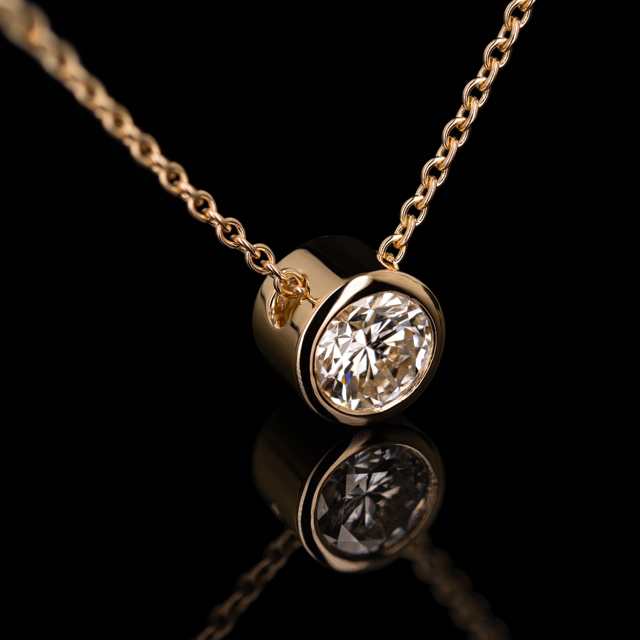 Rosegold Kettenanhaenger Adelaida Goldzeit Nuernberg Goldschmiede 1.0ct