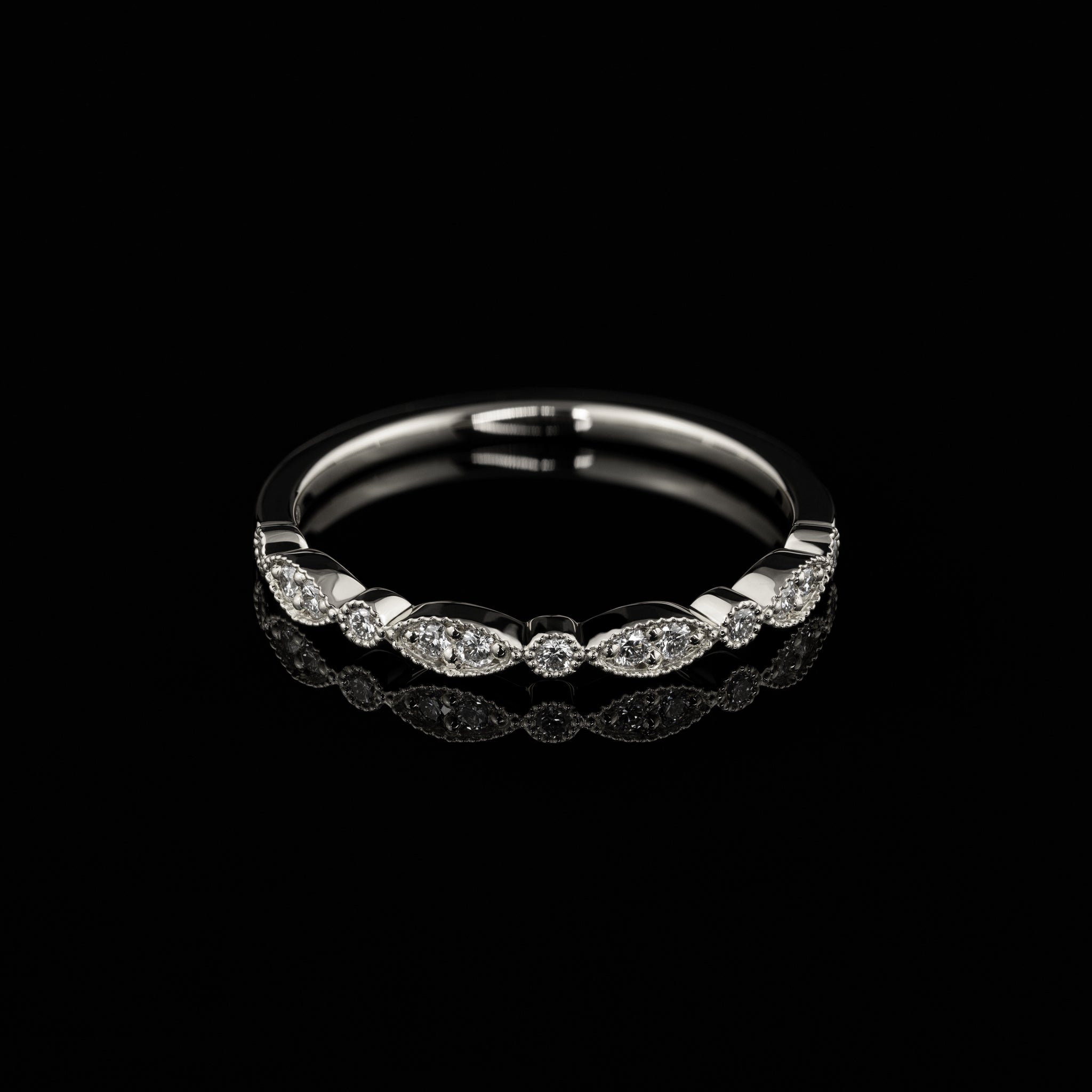 Besonderer Vorsteckring Ehering Liliana,  Vintage, Goldschmiede, Goldzeit in Nürnberg, Weissgold