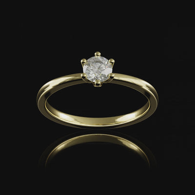 Verlobungsring Dilara Stackbar Gelbgold Turntable 360 Grad-Ansicht